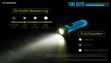 NITECORE TIKI GTID GLOW IN THE DARK BLUE